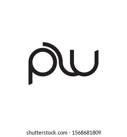 PW letter logo template vector icon design