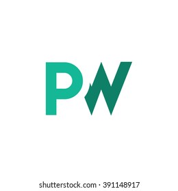 Pw Logo Stock Vector (Royalty Free) 392338546