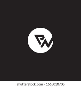 PW logo design and sign