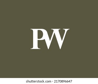 PW Logo design vector template