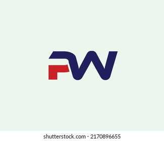 PW Logo design vector template