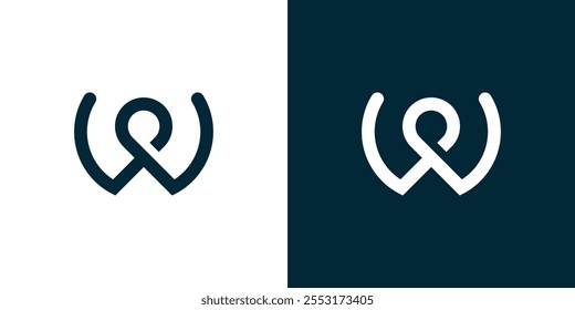 PW logo letter design on luxury background. WP logo monogram initials letter concept.