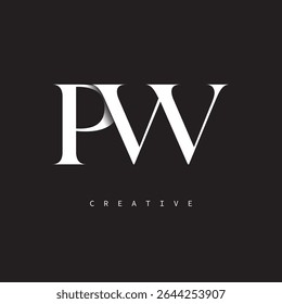 
PW Monogram Logo Minimal Elegant Letter mark for Luxury, Fashion   Creative Brands	
