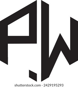 PW Polygon icon, symbol, vector file 