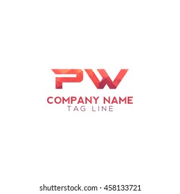 pw polygonal logo