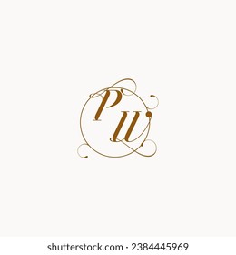 PW uniquely wedding logo symbol of your marriage and you can use it on your wedding stationary