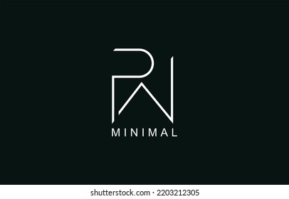 PW or WP Abstract initial monogram letter alphabet logo