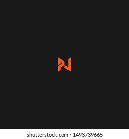 PW or WP initial based bold logo design