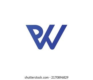 PW WP logo design vector template
