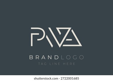 PWA abstract letter logo design. Modern Business Logo Design With Abstract Typography and Contemporary Style