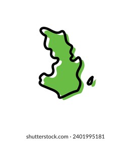 Pwani region of Tanzania vector map illustration.