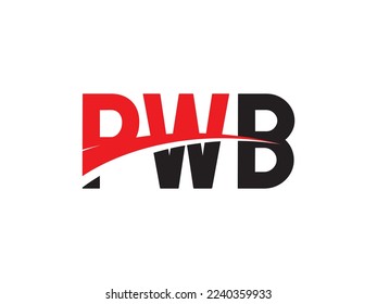 PWB Letter Initial Logo Design Vektorgrafik