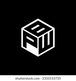 PWB letter logo design in illustration. Vector logo, calligraphy designs for logo, Poster, Invitation, etc.