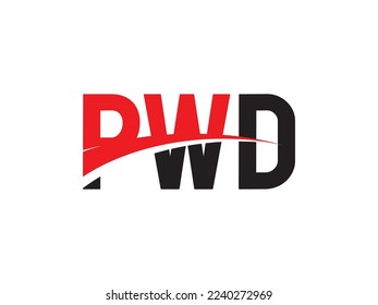 PWD Letter Initial Logo Design Vector Illustration