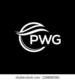 PWG letter logo design on black background. PWG creative circle logo. PWG initials  letter logo concept. PWG letter design.