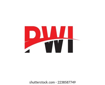 PWI Letter Initial Logo Design Vektorgrafik