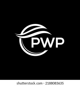 PWP letter logo design on black background. PWP creative circle logo. PWP initials  letter logo concept. PWP letter design.