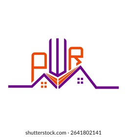 PWR Real State logo design, PWR simple and modern logo. PWR luxurious alphabet design  