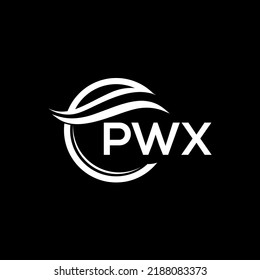 PWX letter logo design on black background. PWX creative circle logo. PWX initials  letter logo concept. PWX letter design.