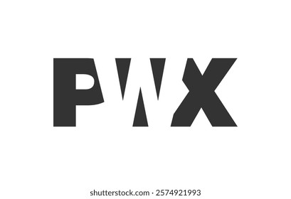 PWX logo design. Initial letter P W X bold font style for tech startups, consulting, corporate branding. Creative company name, headlines typography identity, trendy logotype. Vector illustration.