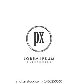 PX Initial beauty monogram logo vector