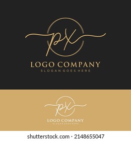 PX Initial letters, handwriting signature logo.