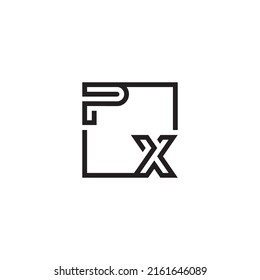 PX letras iniciales del logotipo en un diseño profesional de alta calidad que se imprimirán bien en cualquier medio de impresión