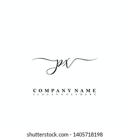 PX Initial luxury handwriting logo vector