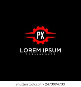PX initial monogram for automotive logo design vector