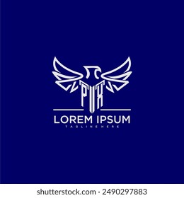PX initial monogram for business logo with eagle image