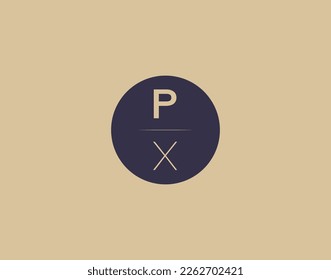 PX letter modern elegant logo design vector images