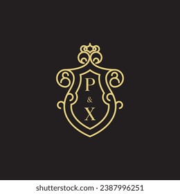 PX line vintage initial logo in high quality professional design that will print well across any print media
