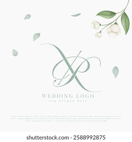 PX, XP Wedding Monogram Initial Letters Logo