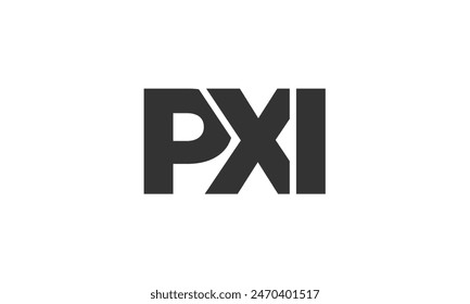 PXI logo design template with strong and modern bold text. Initial based vector logotype featuring simple and minimal typography. Trendy company identity ideal for businesses brand presence.