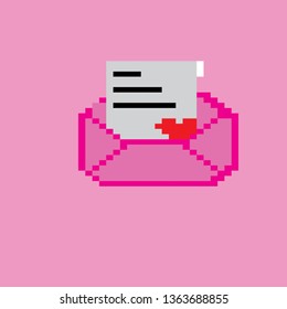 pxiel art envelope