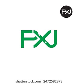 PXJ Logo Letra Monograma Diseño Iniciales