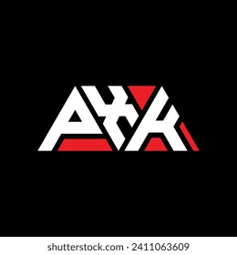 PXK triangle letter logo design with triangle shape. PXK triangle logo design monogram. PXK triangle vector logo template with red color. PXK triangular logo Simple, Elegant, and Luxurious design.