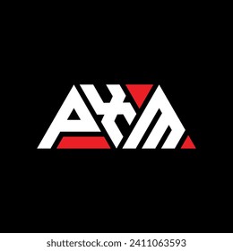 Diseño del logotipo de la letra triangular PXM con forma triangular. Monograma de diseño del logotipo del triángulo PXM. Plantilla de logotipo vectorial de triángulo PXM con color rojo. Logo triangular PXM Diseño sencillo, elegante y lujoso.