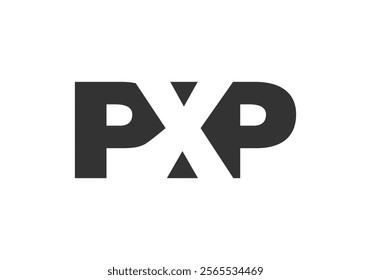 PXP logo design. Initial letter P X P bold font style for tech startups, consulting, corporate branding. Creative company name, headlines typography identity, trendy logotype. Vector illustration.