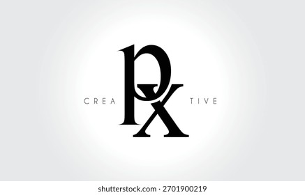 PXpx Elegant Serif Monogram Logo – Luxury Lowercase Typographic Lettermark for Modern Branding