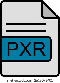 PXR File Format Line Vector Icon Design