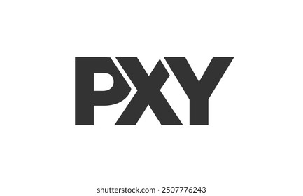 PXY logo design template with strong and modern bold text. Initial based vector logotype featuring simple and minimal typography. Trendy company identity ideal for businesses brand presence.
