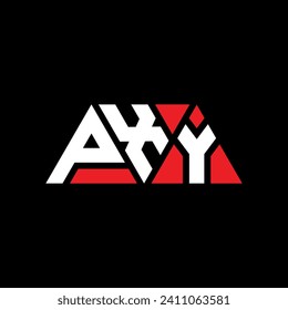 PXY triangle letter logo design with triangle shape. PXY triangle logo design monogram. PXY triangle vector logo template with red color. PXY triangular logo Simple, Elegant, and Luxurious design.