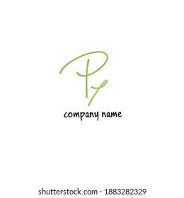 Py handwritten logo for identity