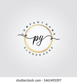 PY Initial beauty floral logo template