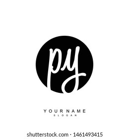PY Initial beauty floral logo template