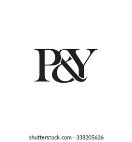 P&Y Initial logo. Ampersand monogram logo