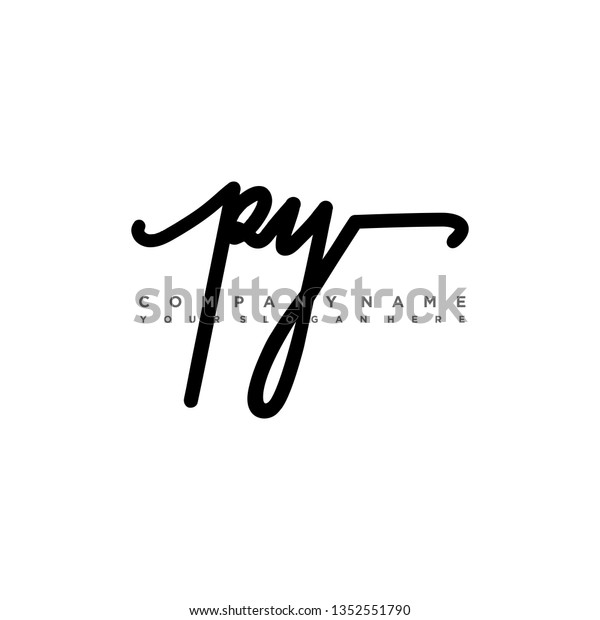 Py Initial Signature Logo Handwriting Logo Stock Vector (Royalty Free ...