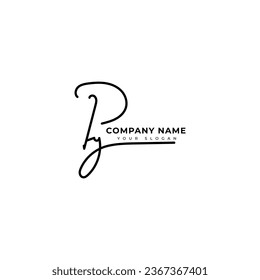 Py Initial signature logo vector design