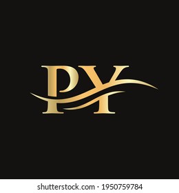 PY Letter Linked Logo for business and company identity. Initial Letter PY Logo Vector Template